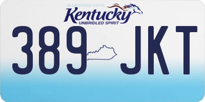 KY license plate 389JKT
