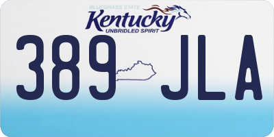 KY license plate 389JLA