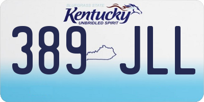 KY license plate 389JLL