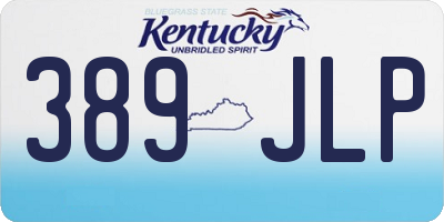 KY license plate 389JLP