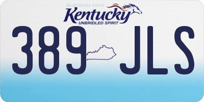 KY license plate 389JLS