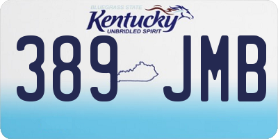 KY license plate 389JMB