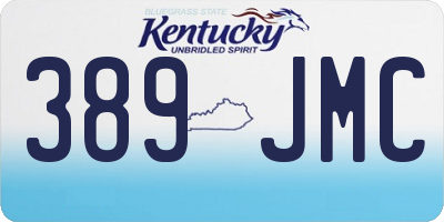 KY license plate 389JMC