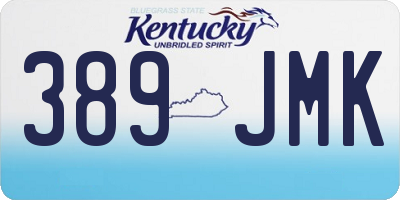 KY license plate 389JMK