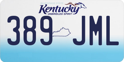 KY license plate 389JML
