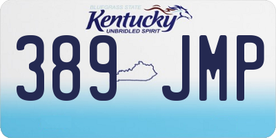 KY license plate 389JMP