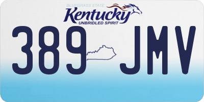 KY license plate 389JMV