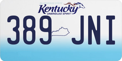 KY license plate 389JNI