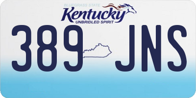 KY license plate 389JNS