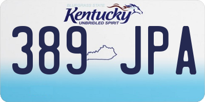 KY license plate 389JPA