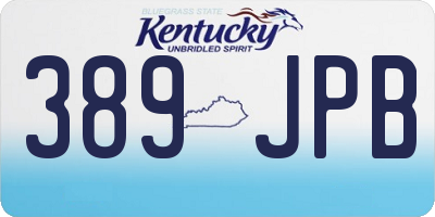 KY license plate 389JPB