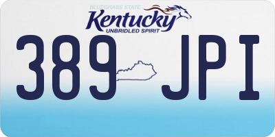 KY license plate 389JPI
