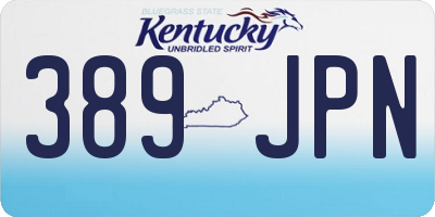 KY license plate 389JPN