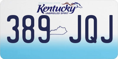 KY license plate 389JQJ