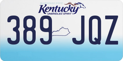 KY license plate 389JQZ