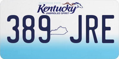 KY license plate 389JRE