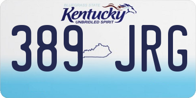 KY license plate 389JRG