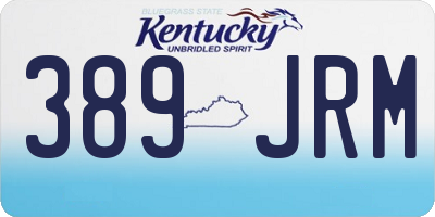 KY license plate 389JRM