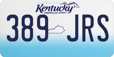 KY license plate 389JRS