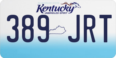 KY license plate 389JRT