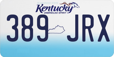 KY license plate 389JRX