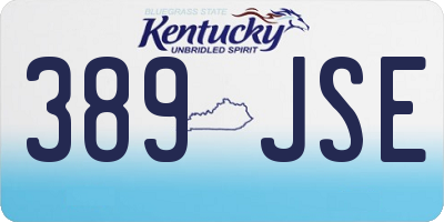 KY license plate 389JSE