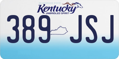 KY license plate 389JSJ