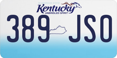 KY license plate 389JSO