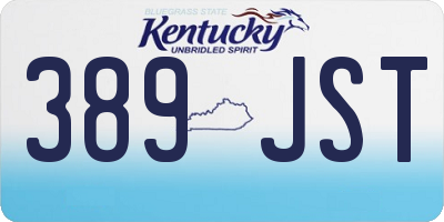 KY license plate 389JST