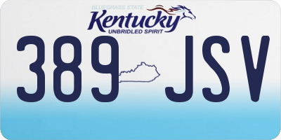 KY license plate 389JSV
