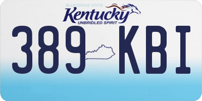 KY license plate 389KBI