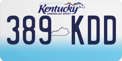 KY license plate 389KDD