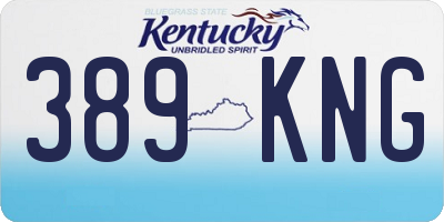 KY license plate 389KNG