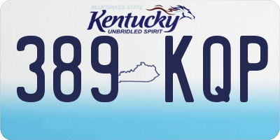 KY license plate 389KQP