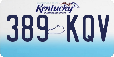 KY license plate 389KQV