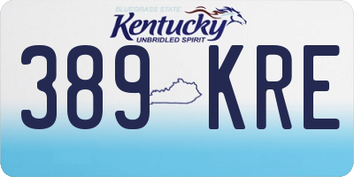 KY license plate 389KRE