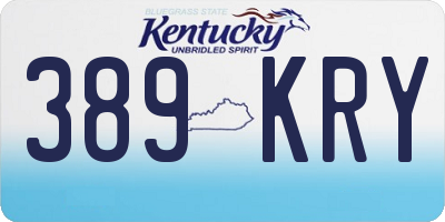 KY license plate 389KRY