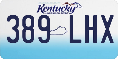 KY license plate 389LHX