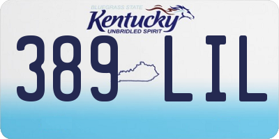KY license plate 389LIL
