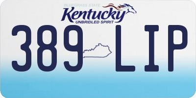 KY license plate 389LIP