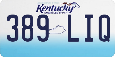 KY license plate 389LIQ