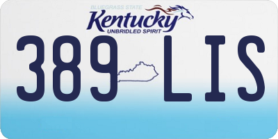 KY license plate 389LIS