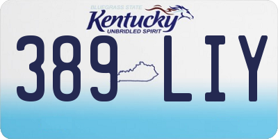 KY license plate 389LIY