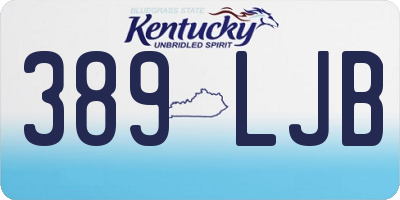KY license plate 389LJB