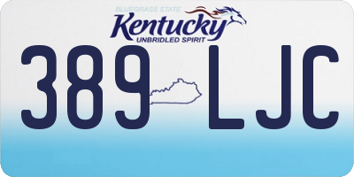 KY license plate 389LJC
