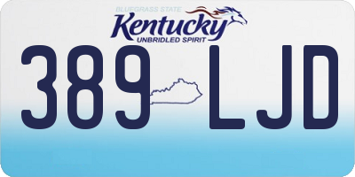 KY license plate 389LJD