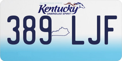 KY license plate 389LJF