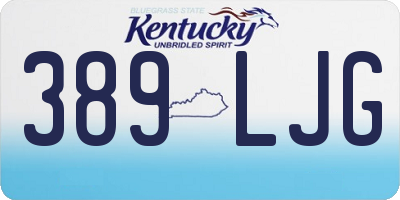 KY license plate 389LJG