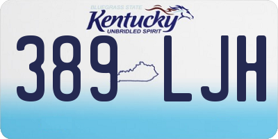 KY license plate 389LJH