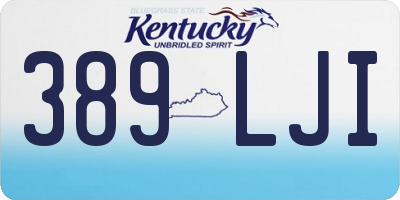 KY license plate 389LJI